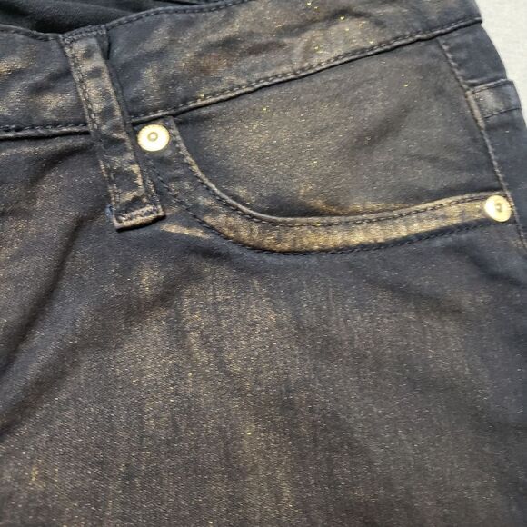 Robin's Jeans Gold And Black Fade Gold Wings Womens Sz 30 Skinny - Picture 4 of 16